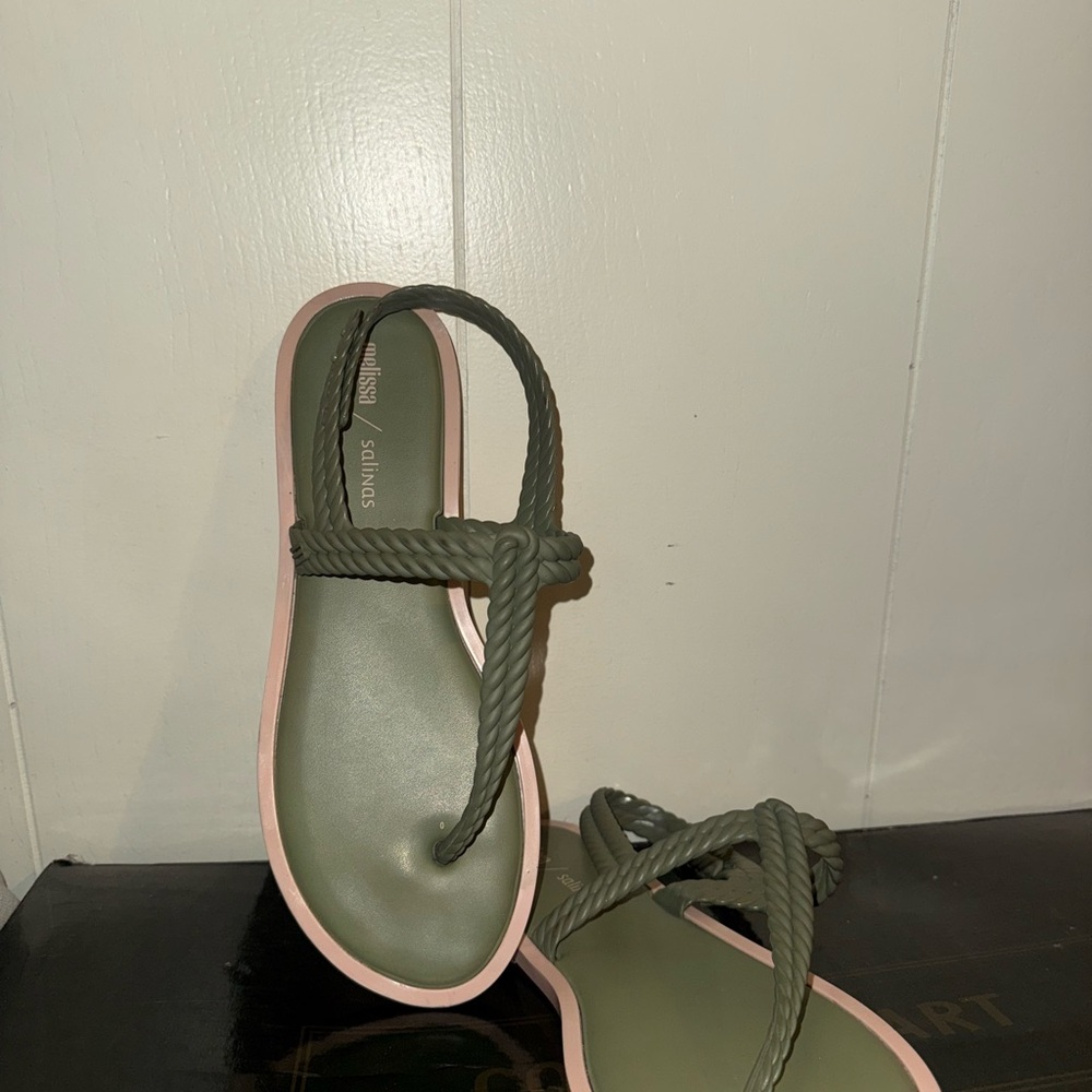 Melissa Olive and Cream Sandals